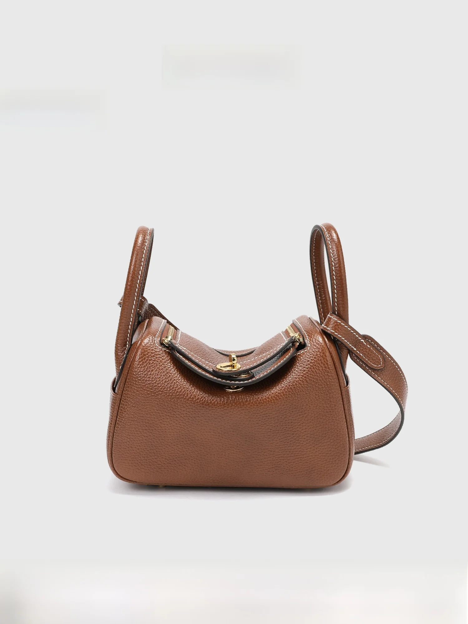 

Hanrted Lindi Bag Luxury Saddle Leather Wax Tead Women's Handbag Ele Carry-On Briease for Busin And Leisure