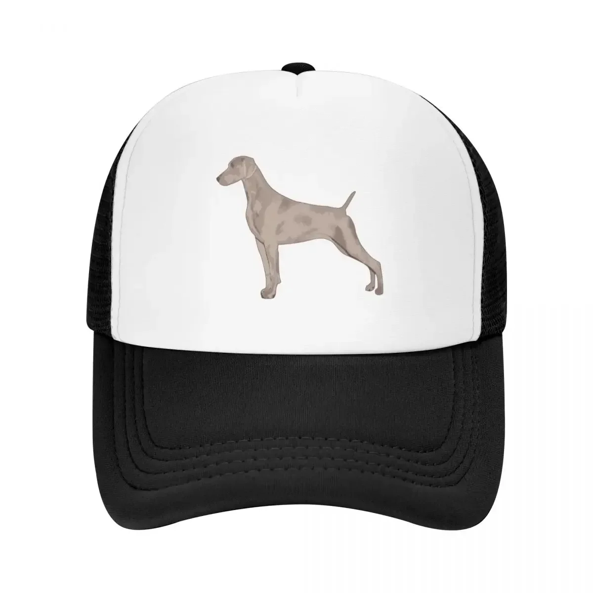 Weimaraner Dog // Silver Ghost colorful silhouette for dog lovers Baseball Cap tea Hat summer hat Men's Caps Women's