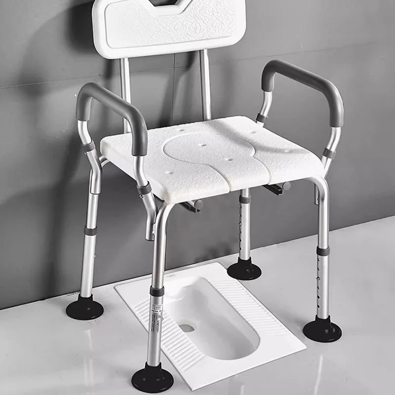 Sillas de orinal para uso doméstico, taburete de almacenamiento de muebles de inodoro, silla plegable portátil para baño, reposapiés de andamio