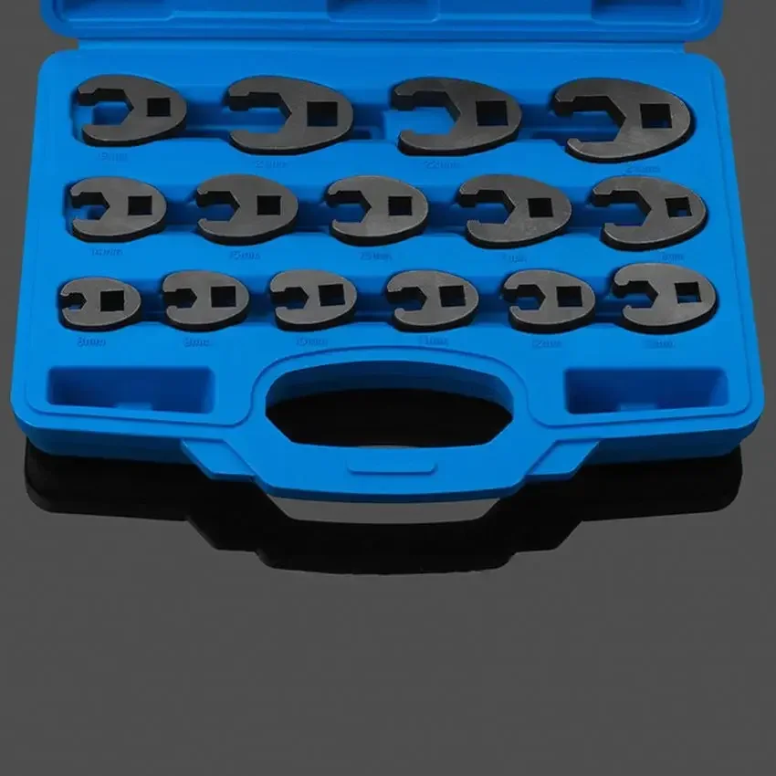 

# Hot Selling 3/8'' And 1/2'' Drive Crowfoot Flare Nut Wrench Set 15 Piece Metric 8 To 24 Mm Sizes #