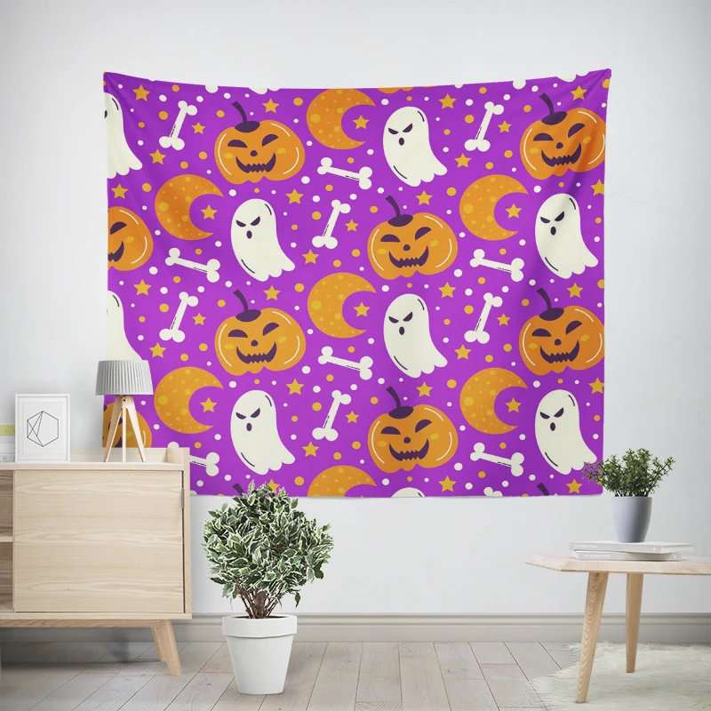 Tapiz de pared de tela grande para decoración del hogar, decoración moderna para habitación, arte estético para dormitorio, Halloween, Otoño, divertido