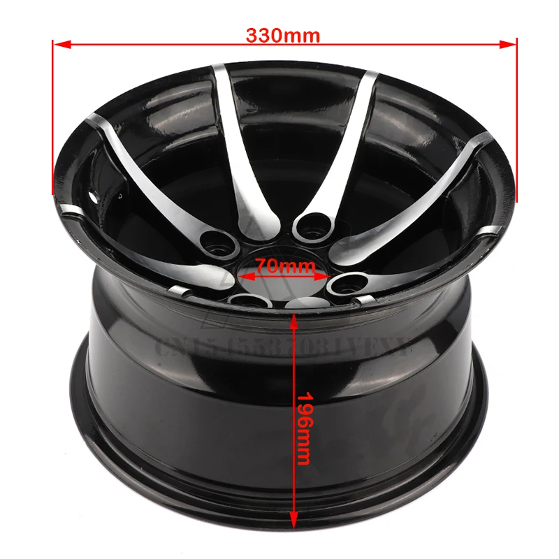 4PCS 12-inch aluminum alloy front and rear rims suitable for ATV quad bikes, ATVs, karts, all-terrain wheels, tubeless tires