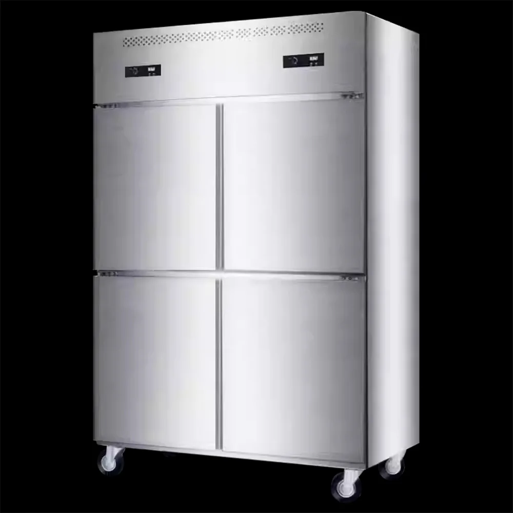 Commercial Stainless Steel Four-door Refrigerator Fresh-keeping Refrigerator Hotel Canteen Restaurant Dedicated