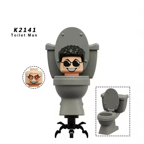 New KDL SWAT Skibidi Toilet Man Figures Anime Block Toys TvMan Titan Cameraman Speakerman Bricks Model Toy Birthday Gift - Image 31