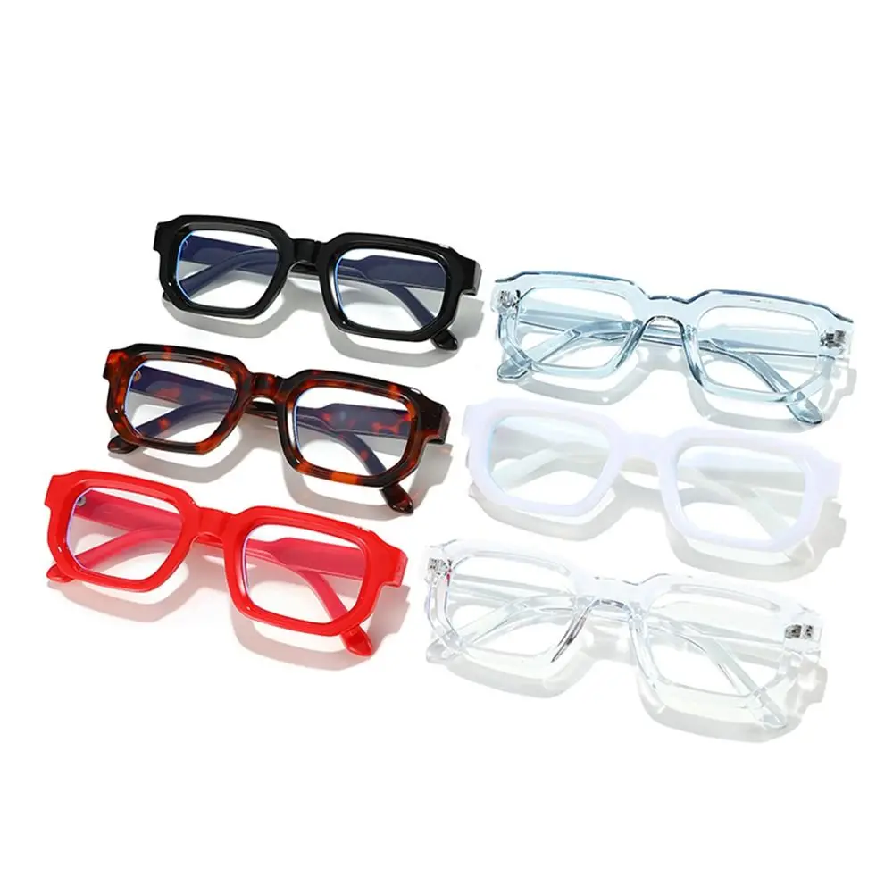 Literary Small Square Glasses Unique Trendy Vintage Glasses Frame Blue Light Blocking Glasses for Women & Men