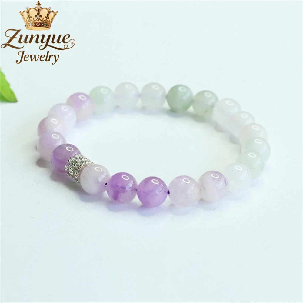 High-End Natural Amethyst Tianshan Jadeite Bracelet Luxury Quality Fashion Fine Jewelry Exquisite Elegant Popular Charms Young