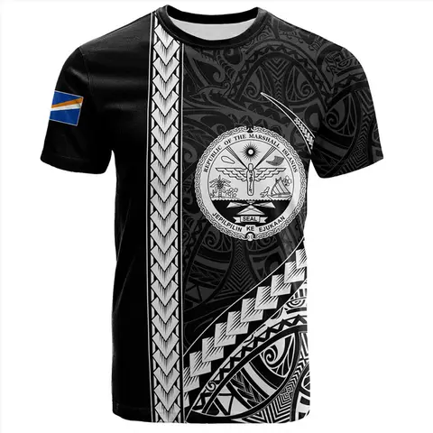 3D FSM Marshallöarnas nationella självständighetsdagstryck T-shirt Republiken Marshallöarnas flagga grafik kortärmad 8 best sales Isaac-t-shirt med bindning - №7