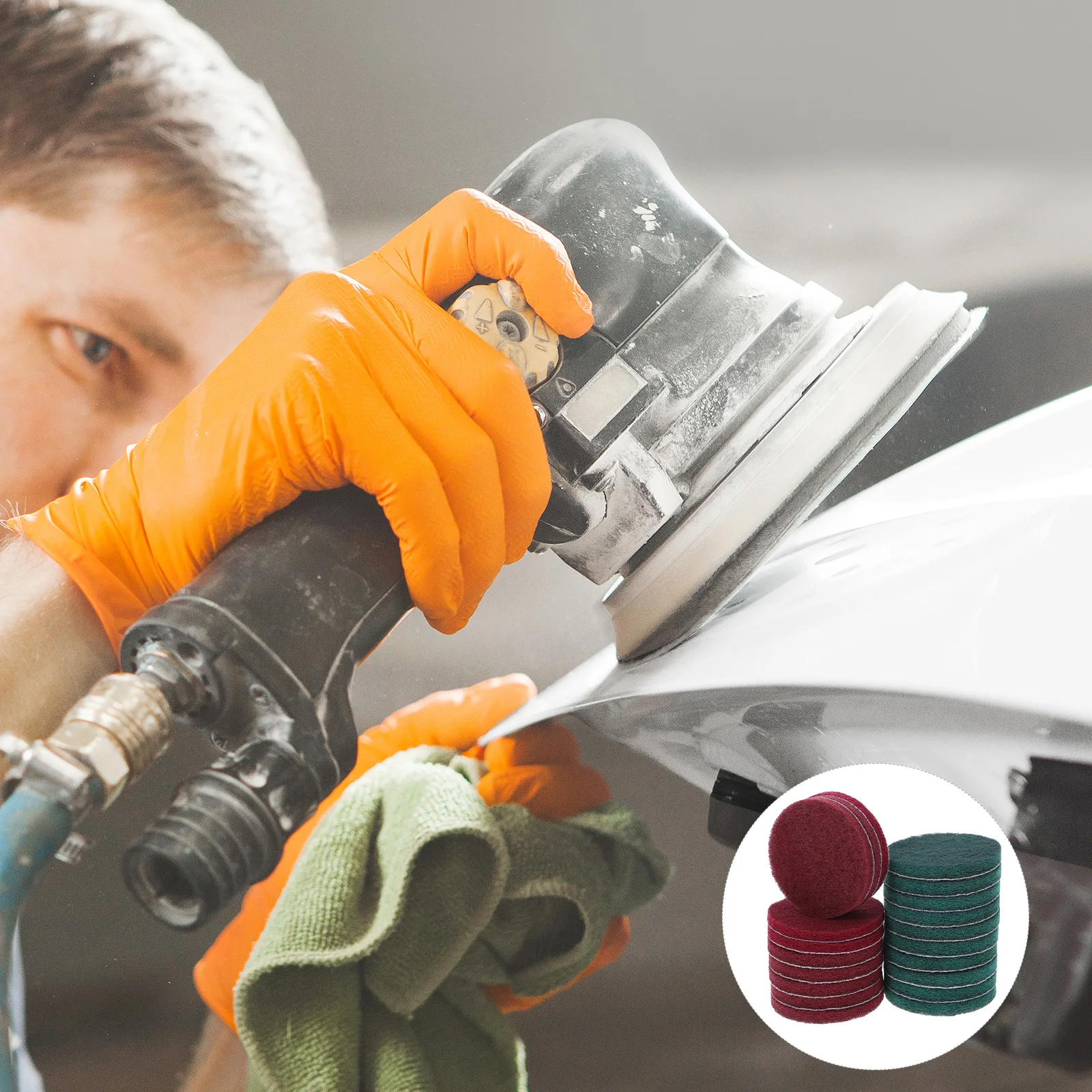 

20Pcs Scouring Pads Round Reusable Cleaning Discs for Drill Efficient Scrubber Set Soft Non-Scratch Polishing Pads Kitchen