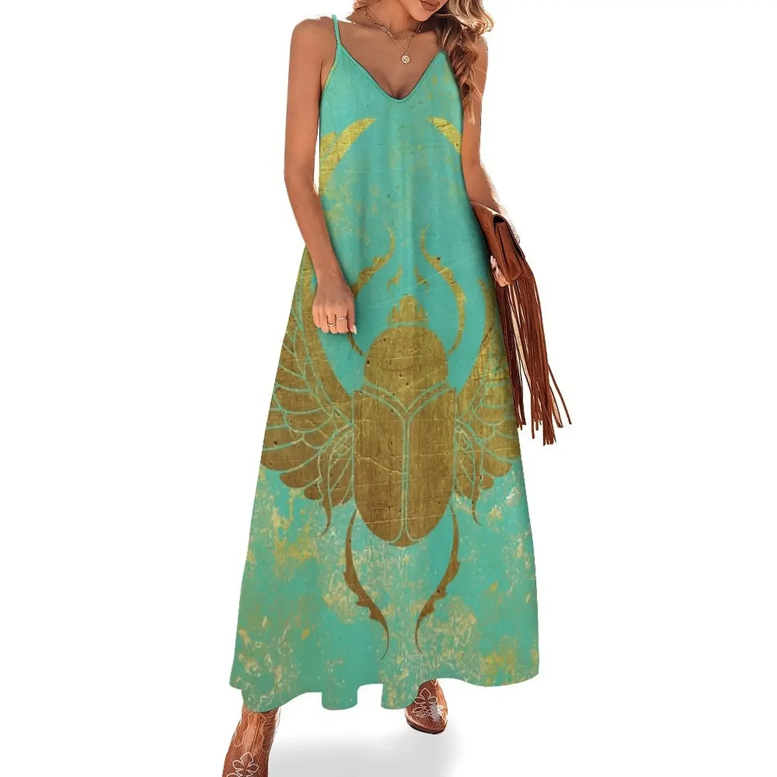 

Ancient Egypt -Scarab Sleeveless Dress Women's clothing summer clothes for women summer women's dress 2024 Dress