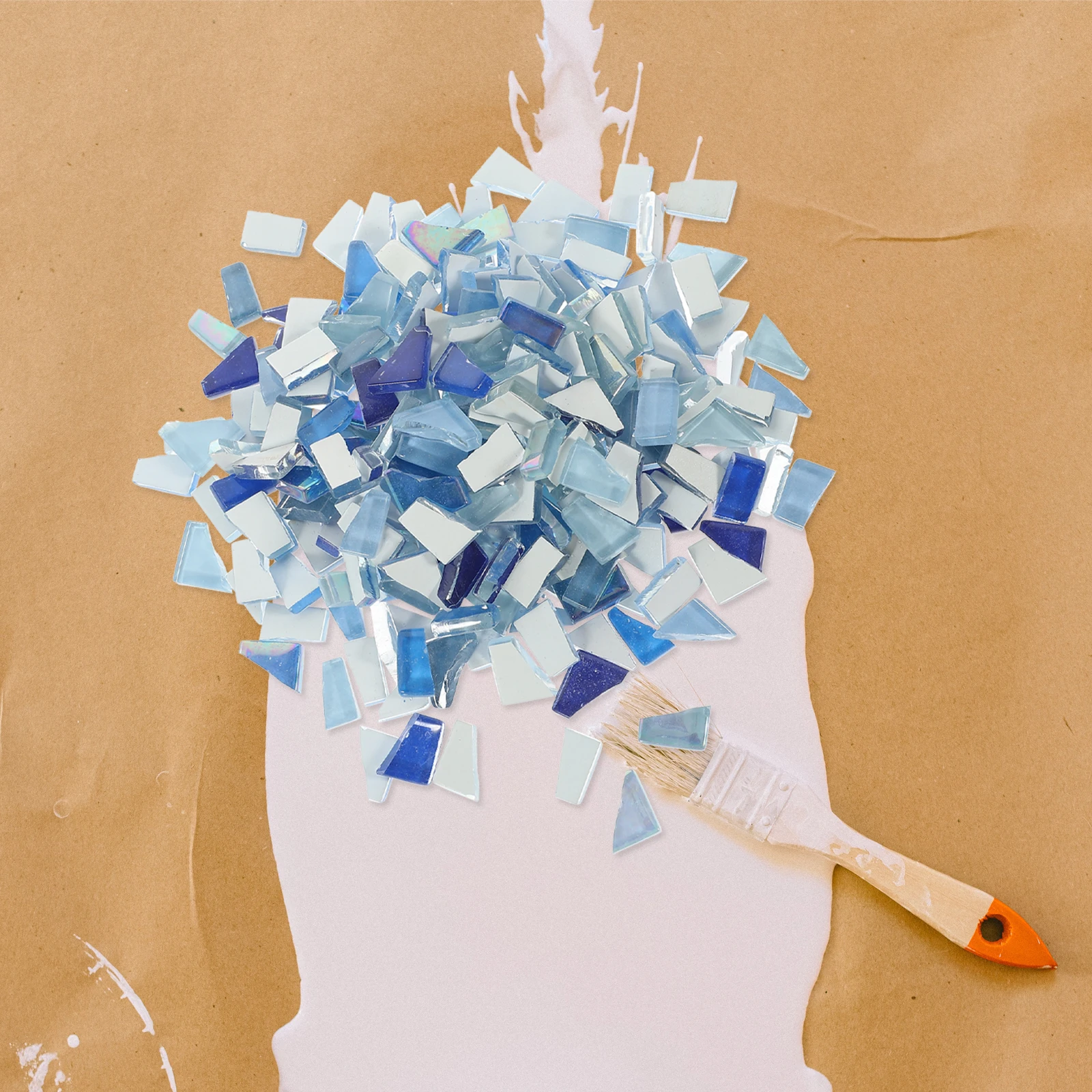 

Crafts Fragments Diy Mosaics Decorative Tiles Decorate Small Blue for Crafting