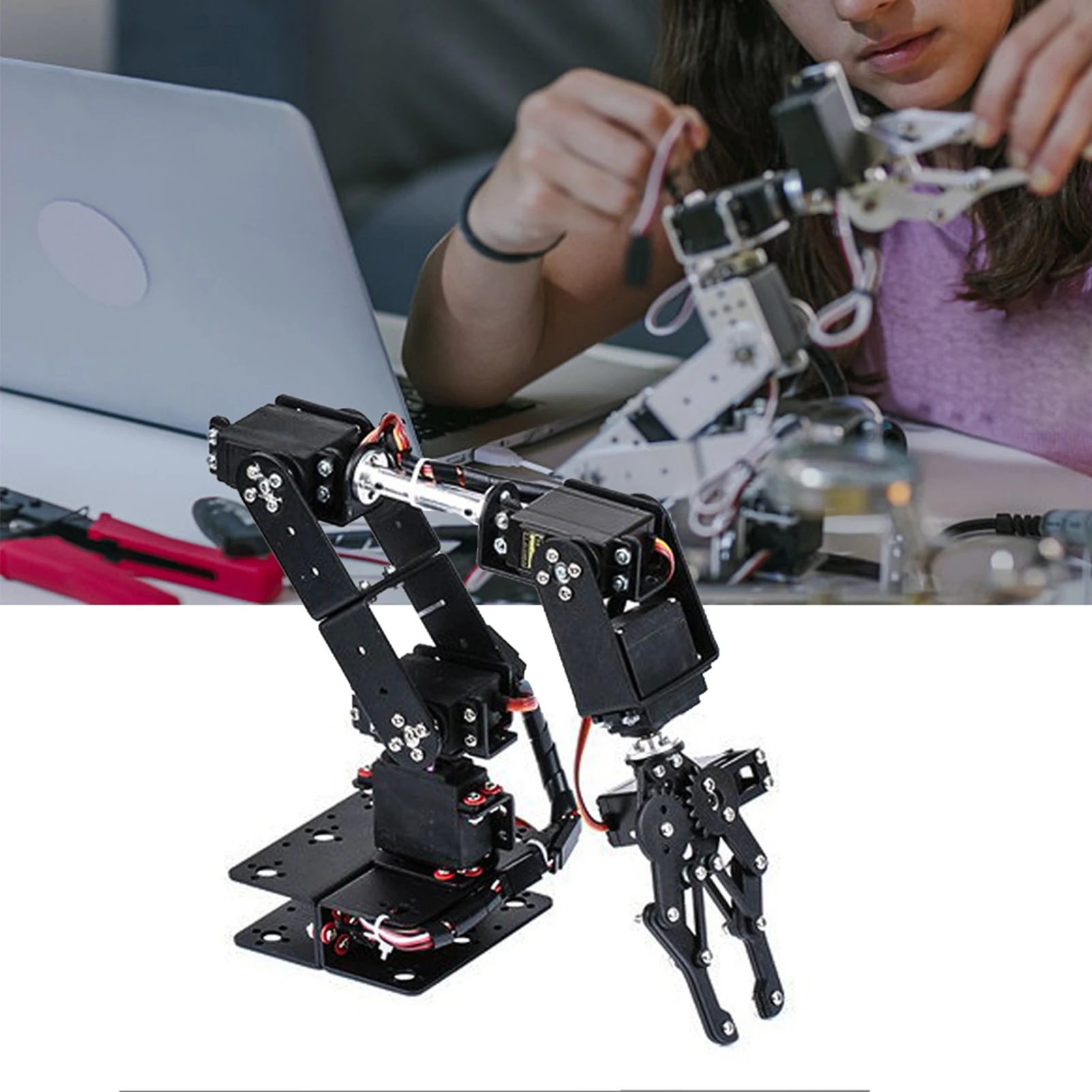 Piezas de Robot Industrial, Kit de garra de abrazadera de brazo mecánico de Robot 6DOF, manipulador DOF, piezas de Robot Industrial, garra de Robot de brazo mecánico
