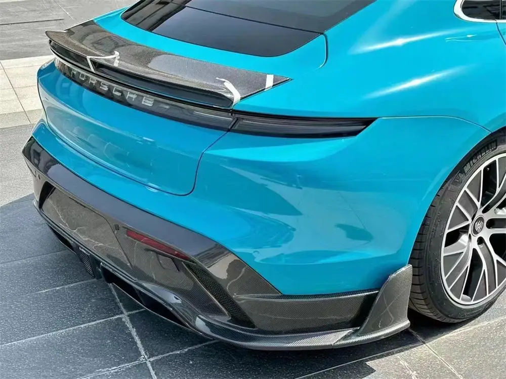 Taycan Car Parts M Style Carbon Fiber Rear Wing Spoiler Body Kit for Porsche Taycan