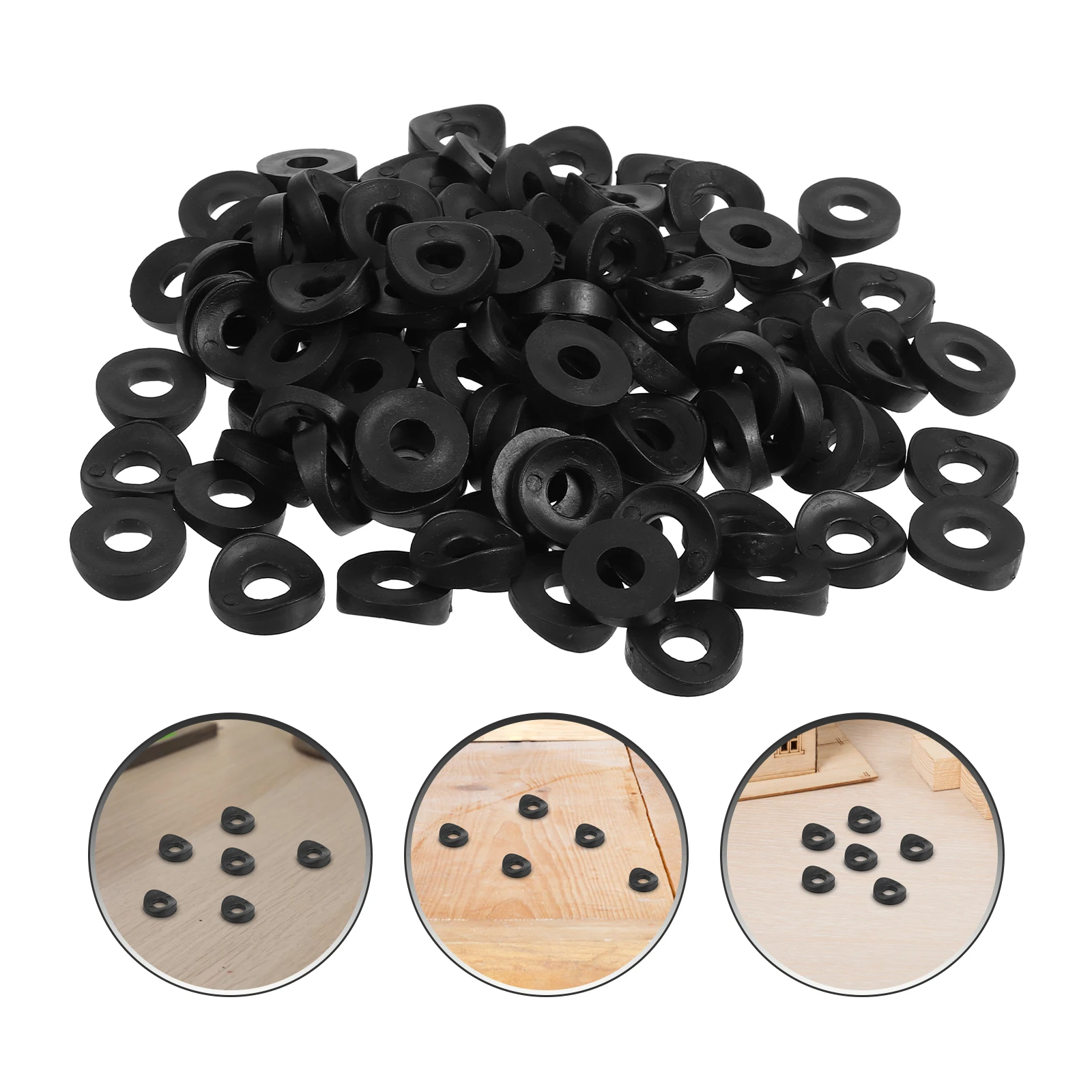 100pcs Duckbill Washers Plastic Heavy Duty Humid Resistant Lightweight Furniture Repair Connector Rubber Washer Toilet