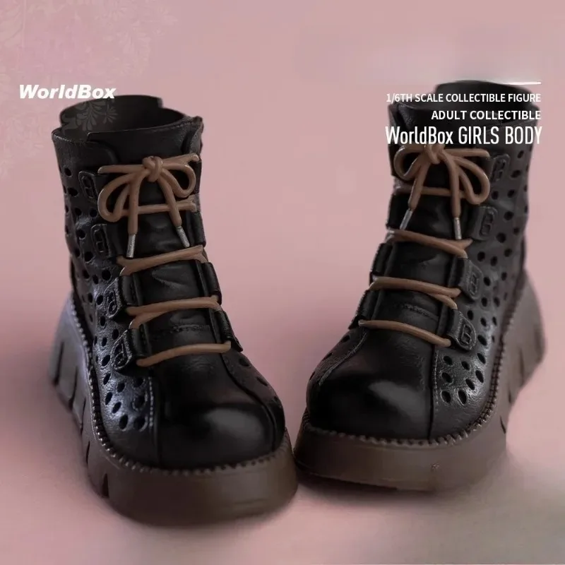 1/6 مقياس متعدد الألوان حذاء بوت بطول الكاحل مع رباط الحذاء GS001 أنثى الأحذية الصلبة نموذج لجسم شخصيات الحركة Worldbox 12in #4