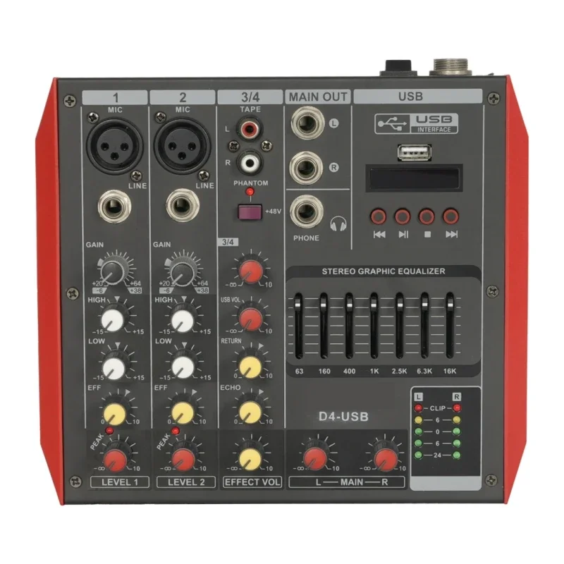 professional small 99 dsp pro console de mixing portable live 4 channel interface controller aux usb sound audio studio mixers