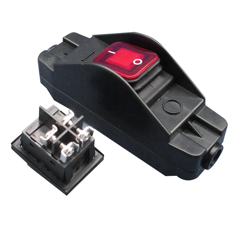 

2X 30A 220V JR-617 Waterproof Line Medium Switch Line Switch Flat Round Line Silver Contact Double Cut Dust-Proof Switch