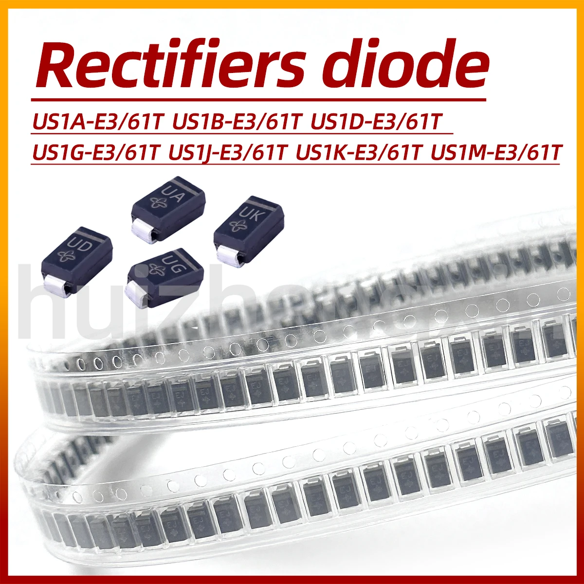 20pcs US1A-E3/61T US1B-E3/61T US1D-E3/61T US1G-E3/61T US1J-E3/61T US1K-E3/61T US1M-E3/61T DO-214AC SMA Ultrafast recovery diode