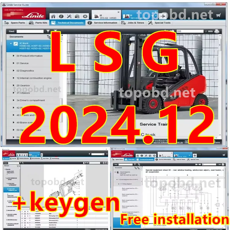 

2025 hot sell! Linde Service Guide LSG 5.2.2 [2024.12]+Expire Patch+unlocked keygen +free install help