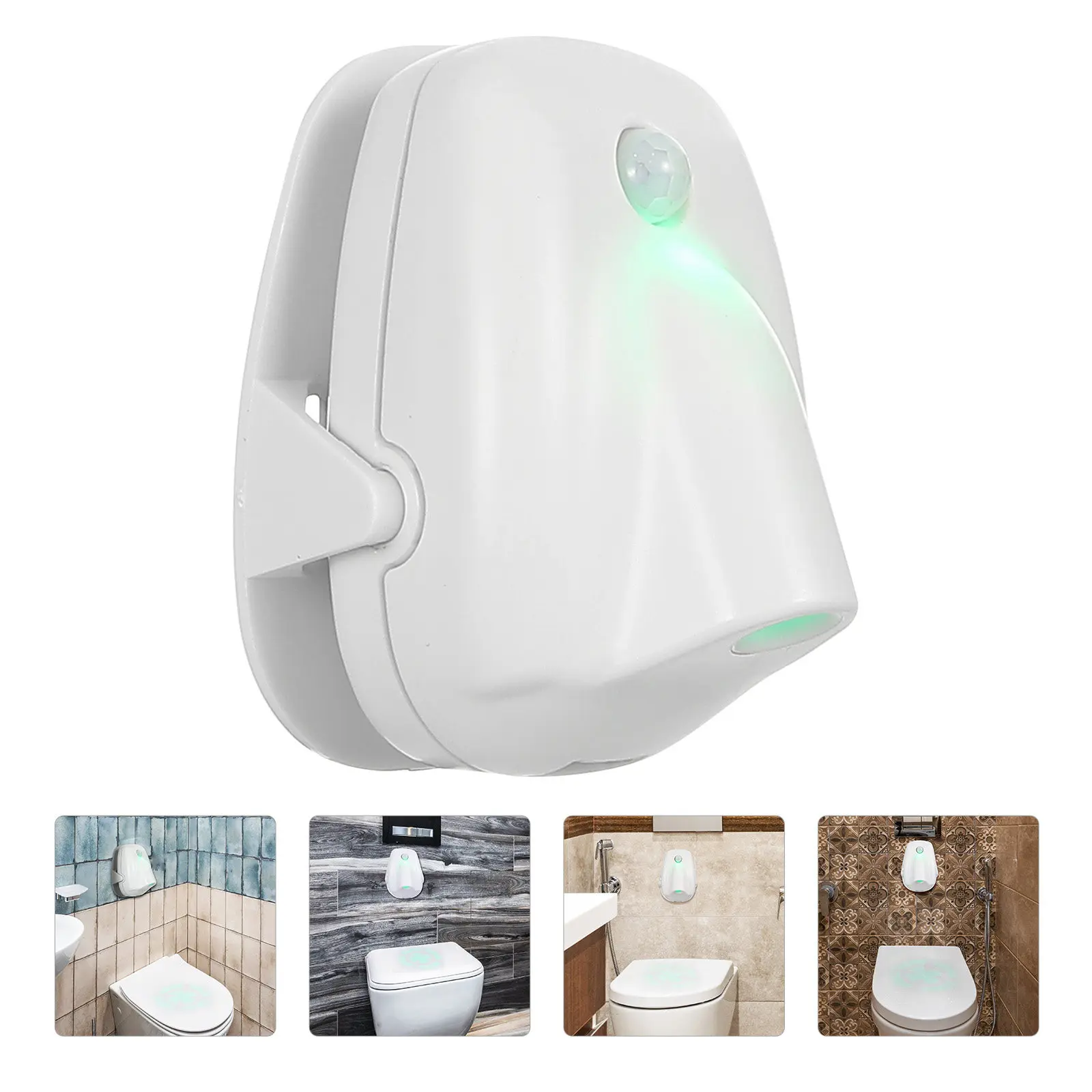 

Toilet Sensor Lamp Colorful Motion Activated LED Toilet Night Light Grey Automatic Bathroom Light Easy Install
