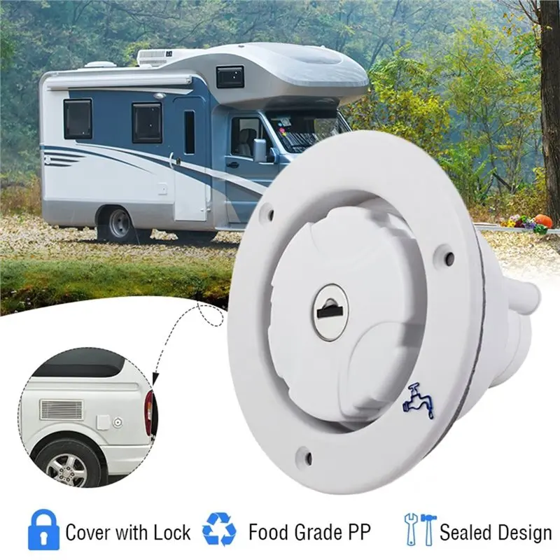 Gravity Fresh Water Lnlet Water Fill Hatch Filler Cap For RV Tanks-A99D