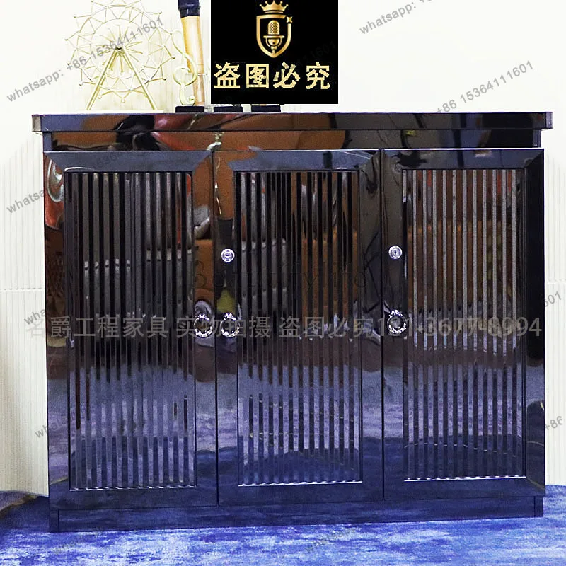 KTV song ordering cabinet KTV Power amplifier cabinet Black titanium stainless steel song ordering cabinet Box song orde