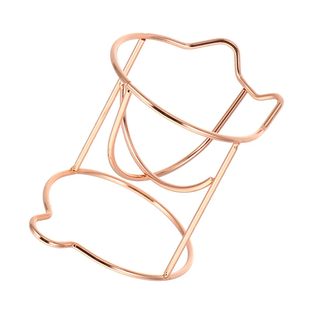 Supporto per Spugnette Trucco in Metallo Oro Rosa, Porta Spugnette a Forma di Gatto, Organizzatore Portatile per Blender Trucco