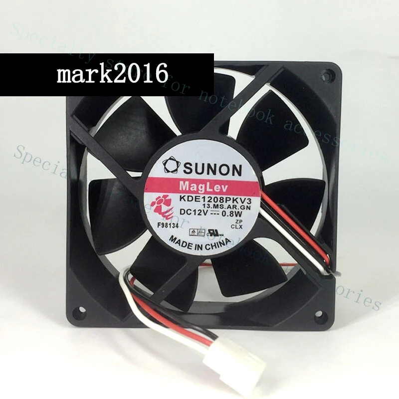 A+ SUNON KDE1208PKV3 13.MS.AR.GN DC 12V 0.8W 3-Wire 80x80x20mm Server Cooling Fan