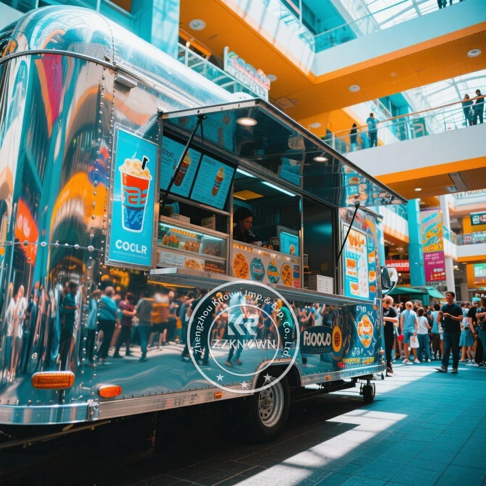 رائجة البيع مقطورة الوجبات السريعة المتنقلة شاحنة الشارع تقديم الطعام للولايات المتحدة الأمريكية الفولاذ المقاوم للصدأ شاحنة القهوة المطاعم المخابز مقطورة