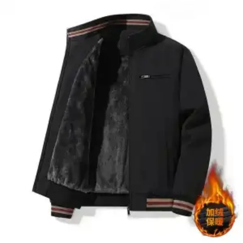 

Весенне-осенняя мужская повседневная куртка, свободная рабочая одежда с несколькими карманами, плюшевая теплая куртка большого размера