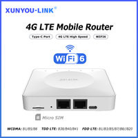 4G LTE Router WiFi 6 SIM Card Modem Support 32 Device Connections Mobile Wireless Router Typc-C Interface for Asia Africa Europe