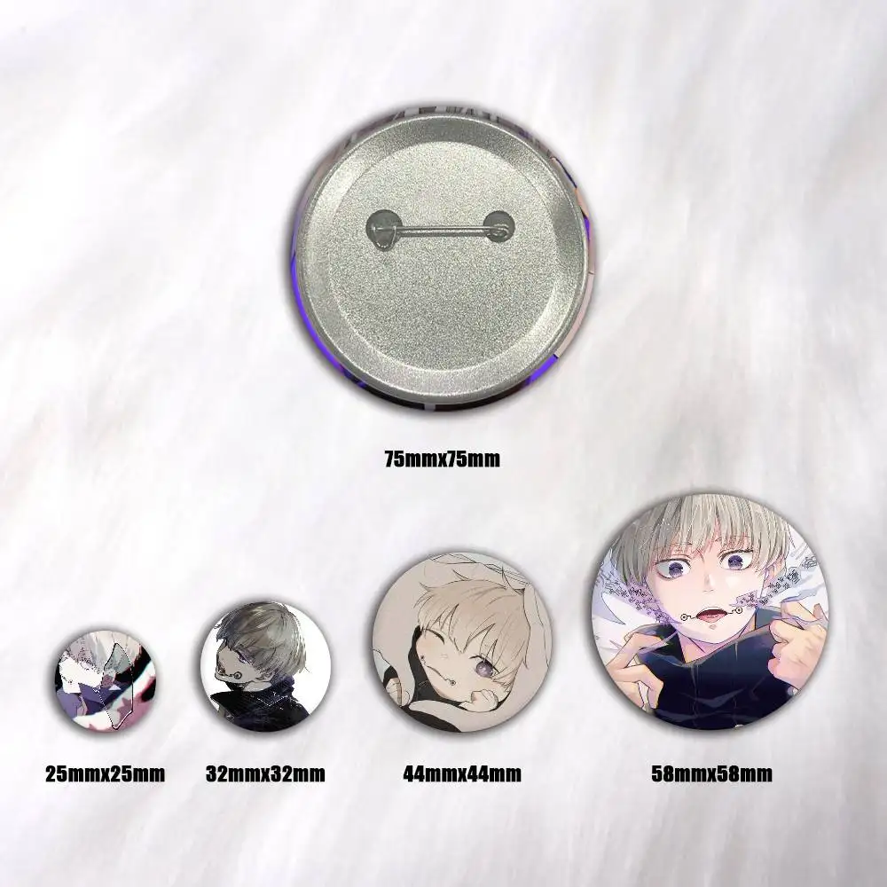 Anime Inumaki Toge Creative Round Button Badges Cute Pin Brooch for Backpack Clothes Lapel Jewelry Accessories Friends Gift