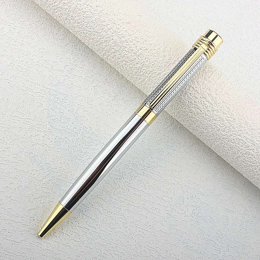 1PCS Metal Gel Ink Pen Luxury Pens 0.7MM Smooth Switzerland Refill Black Ink Office Business School