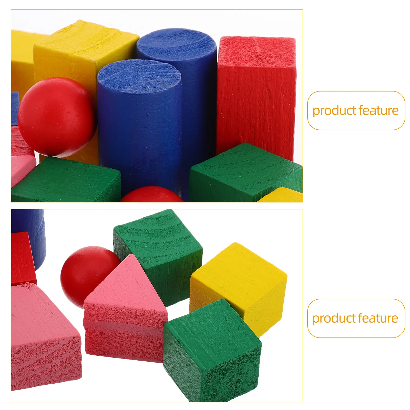 18Pcs Geometry Solids Set for Students Wooden Geometric Shapes for Classroom Teaching Learning Aid Spatial Imagination