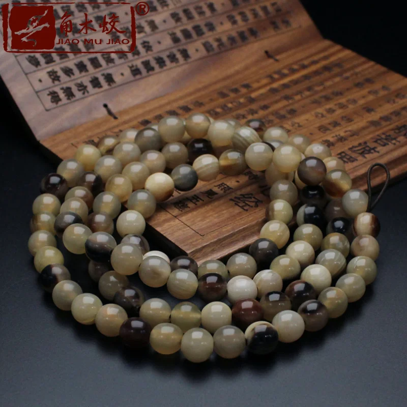 083 Horned Wood Dragon Beads, direct from the source, manufacturer wholesale, multi-specification yak horn 108-bead Buddhist pra