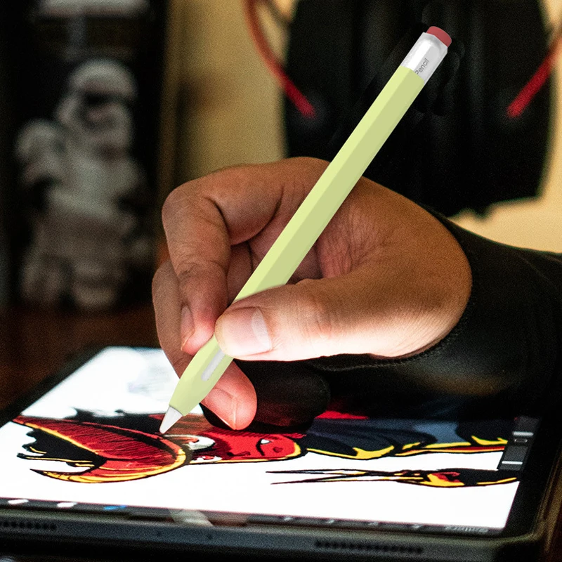 Rysik silikonowy piórnik do Apple Pencil 1 2 dopasowanie kolorów Stylus futerał ochronny antypoślizgowy antypoślizgowy iPad Pen 2 1 okładka