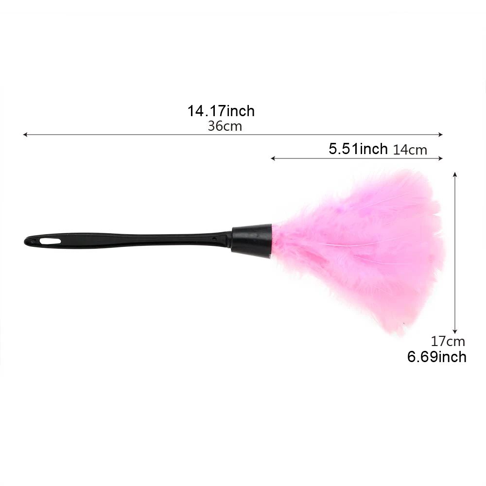 Soft Turkey Feather Duster Household Home Cleaning Tools 4 Colors Long Handle Dust Brush for Furniture Car Clean