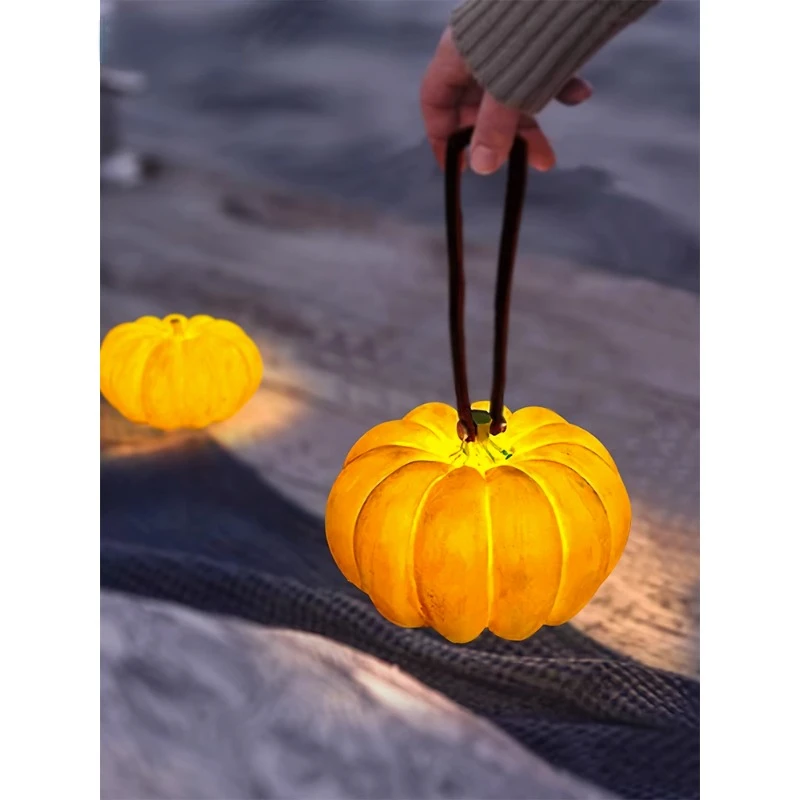 Solar outdoor lights, garden lights, villa garden lights, waterproof rechargeable portable lights, pumpkin lights, atmosphere li