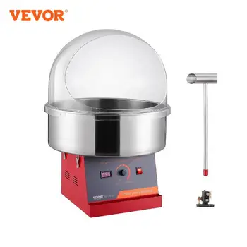 VEVOR ไฟฟ้าเครื่องลูกอมฝ้าย Candy Floss Maker Commercial เครื่องลูกอมฝ้ายชามสแตนเลสและตักน้ําตาล