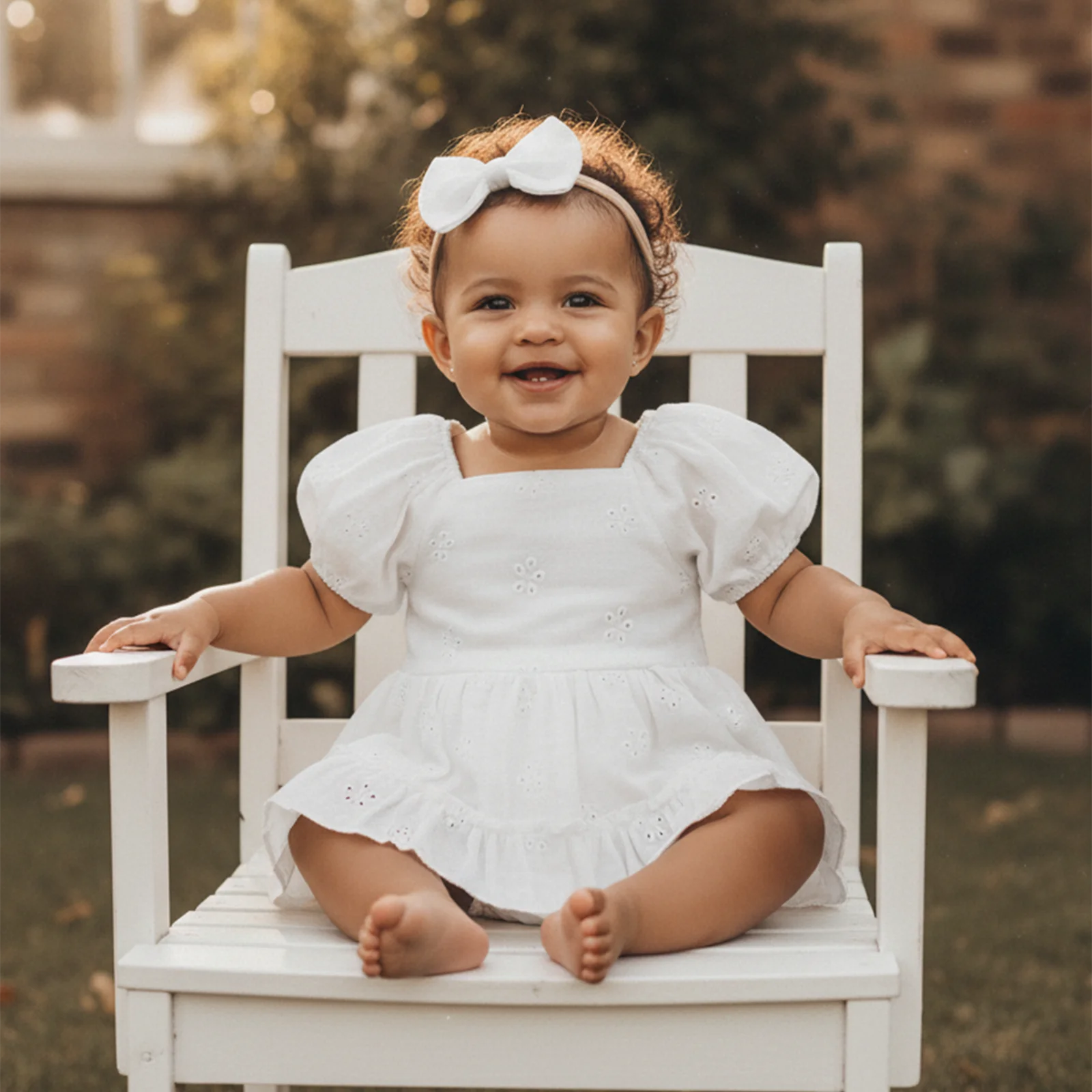 Blotona طفلة الصيف 2 قطعة وتتسابق زهرة مطرزة العيينة تكدرت هيم قصيرة الأكمام رومبير فستان و القوس مجموعة عصابات رأس