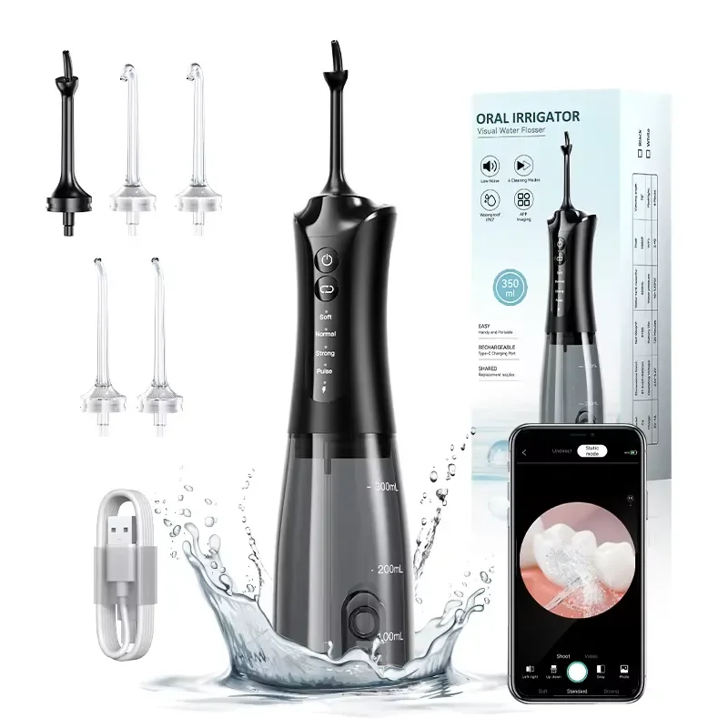 Hot Sale SUNUO C6 Visual APP 1080P HD Waterproof Electric Water Flosser with Intraoral for Home Outdoor and