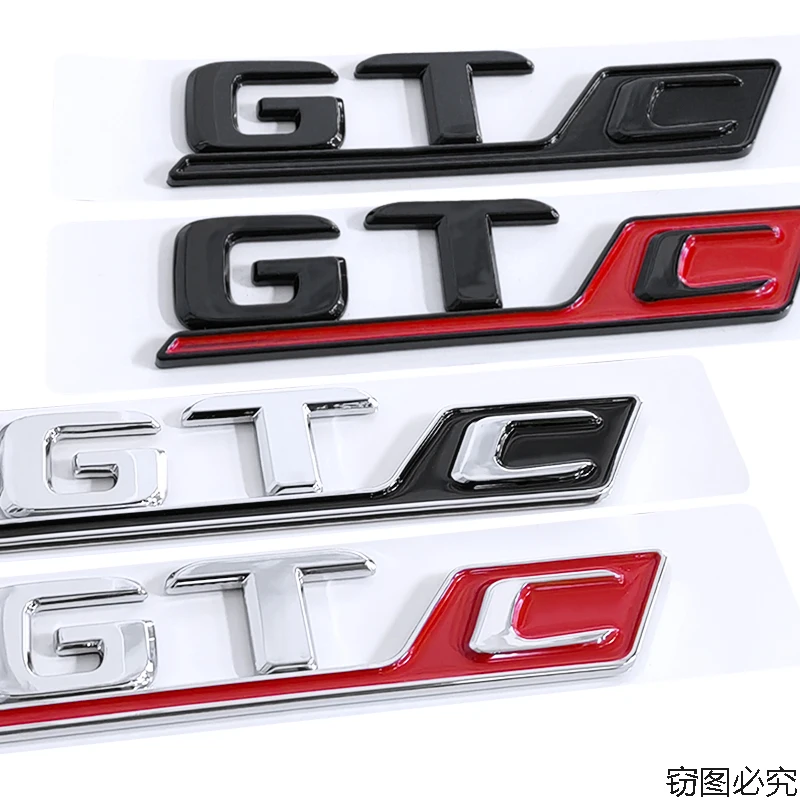

GTC logo trunk labels car stickers for Mercedes Benz AMG C-class E-class modified GTC series car accessories rear boot emblem