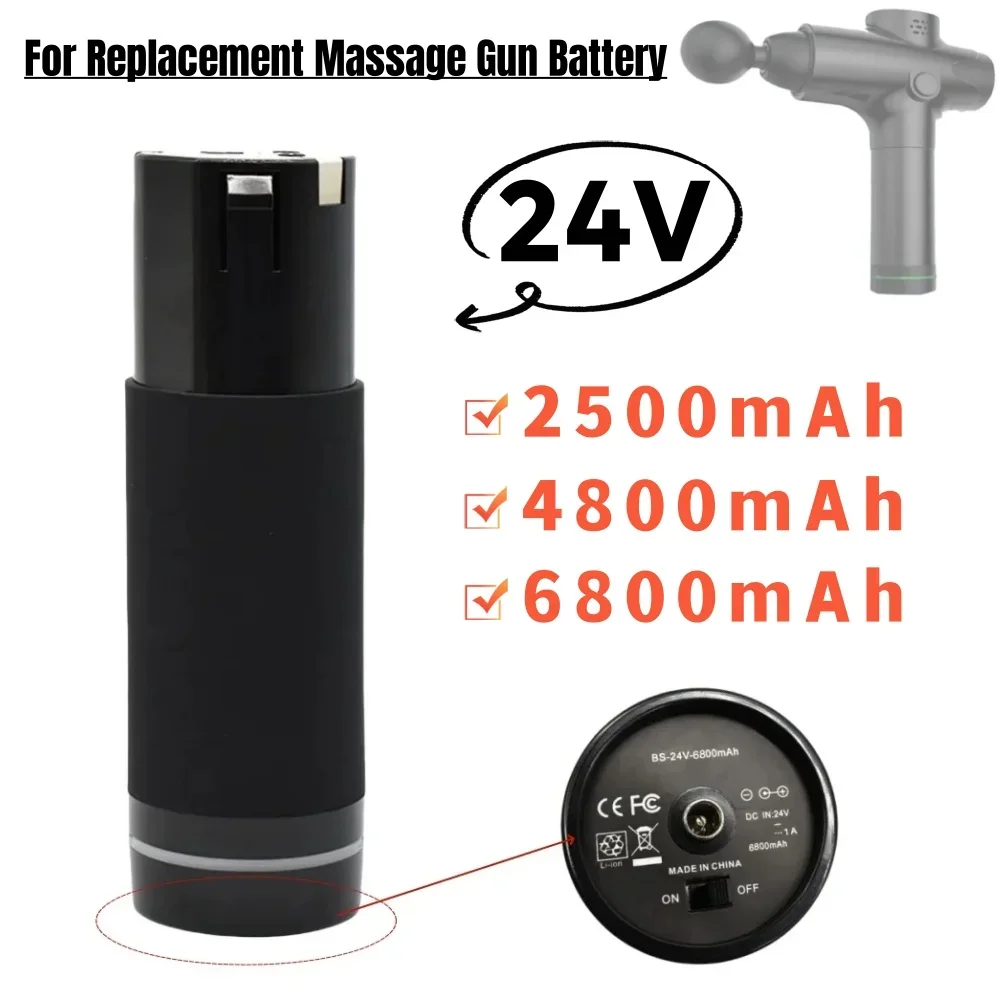 

2025 New 24V 2500/4800/6800mAh Massage Gun/Fascia Gun Battery for Various Types of Massage Guns/Fascia Guns