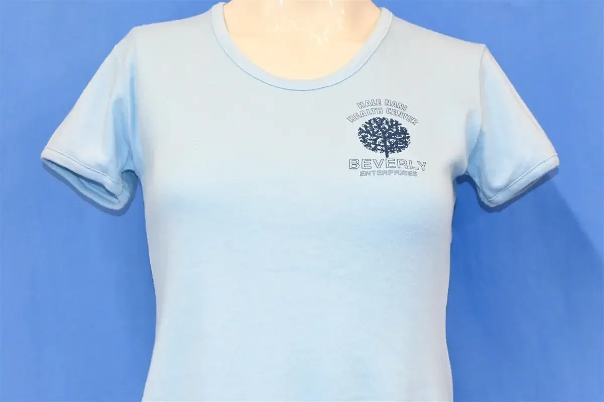 80s Hale Nani Health Center Beverly Enterprises Hawaii Blue T Shirt Women s Small