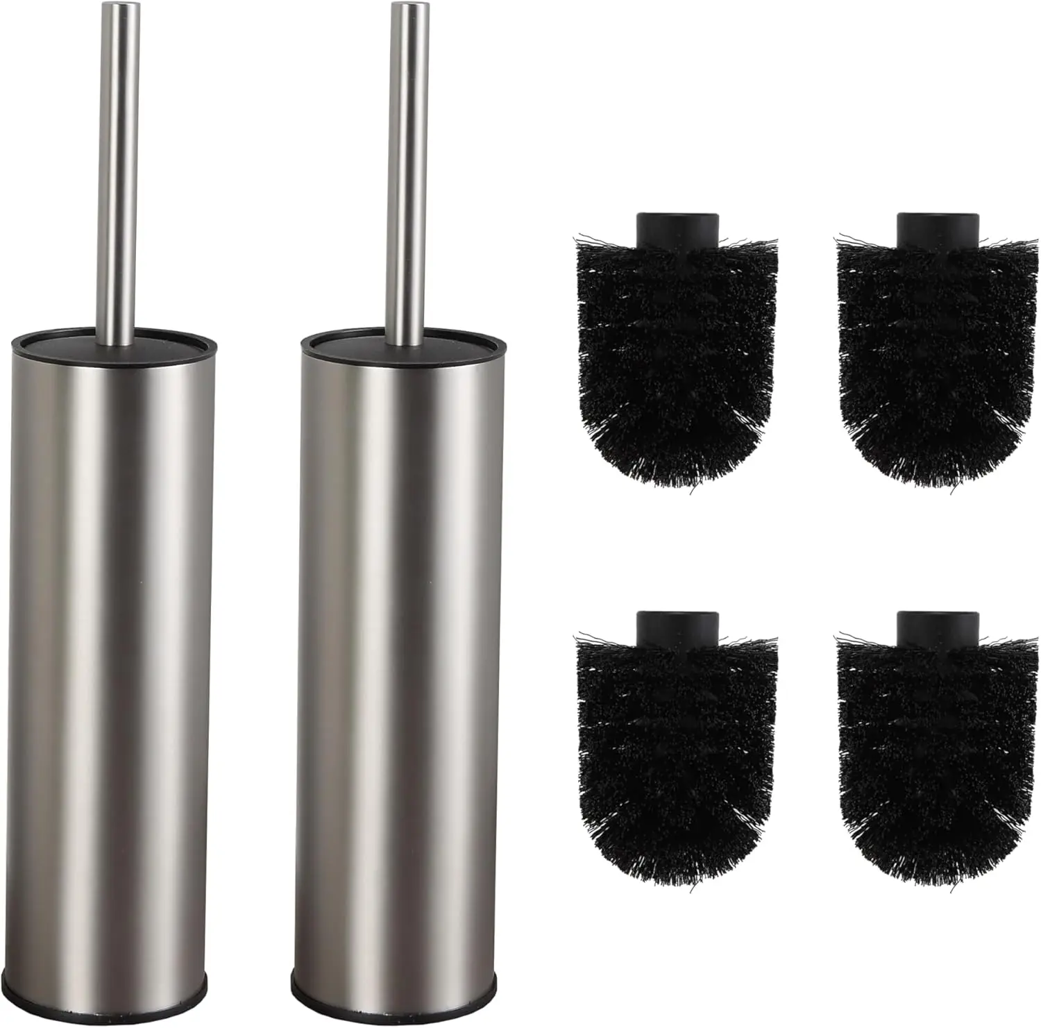 

Stainless Steel Toilet Brush Set with Holder, 2-Pack for Bathroom Cleaning