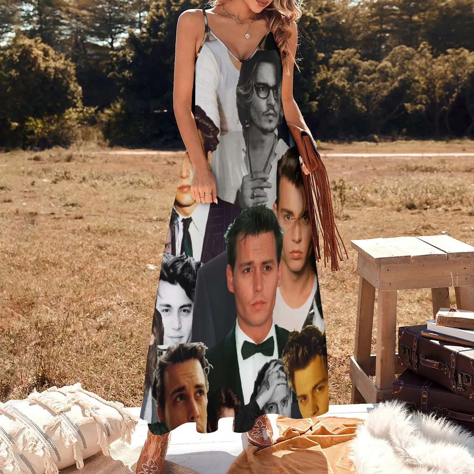 Johnny Depp Collage Sleeveless Dress dress women elegant luxury dresses for women 2025