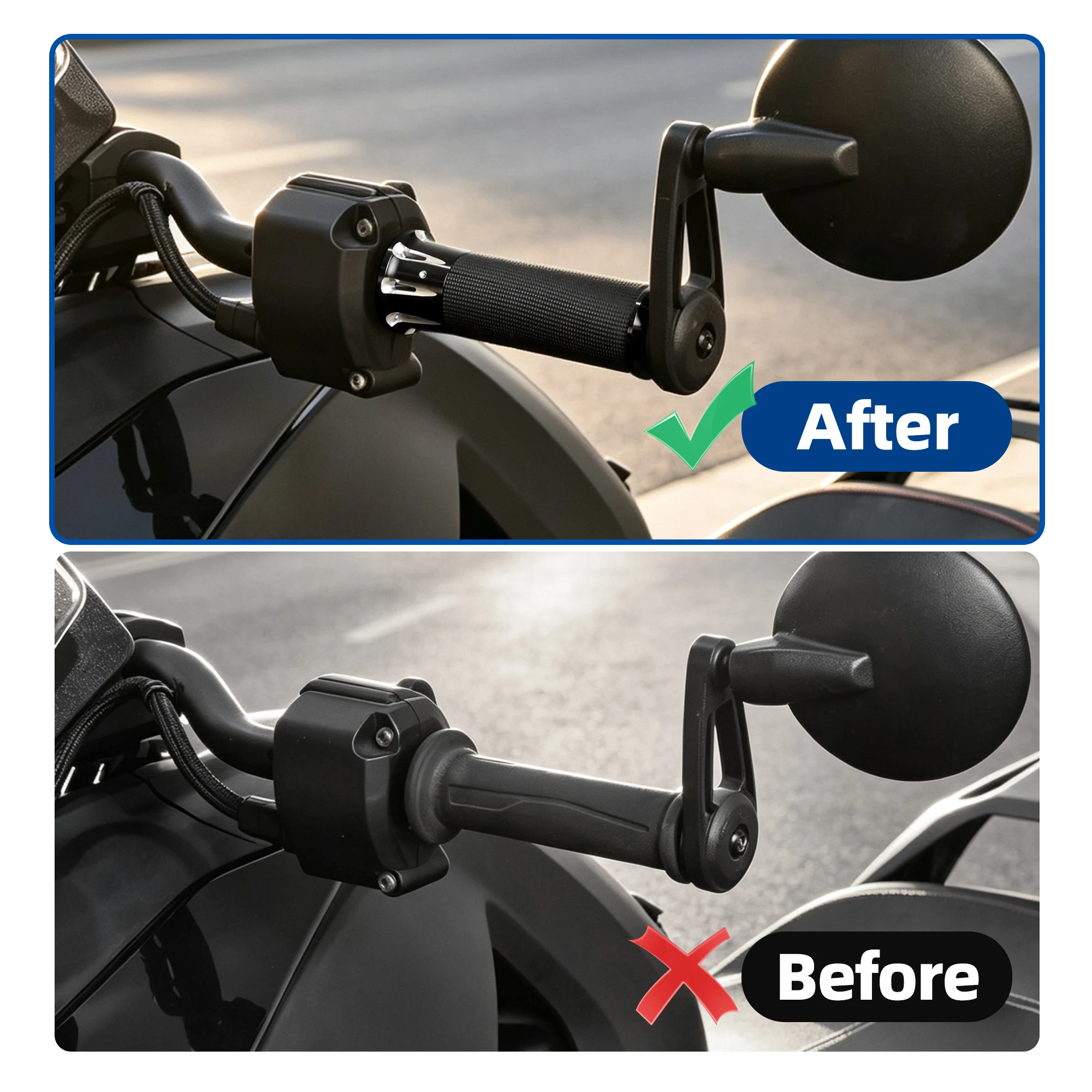 Upgrade Your Grip – Water Drop CNC Aluminum Handlebar Grips for Can-Am Ryker 600 900 ACE Rally Edition Sport