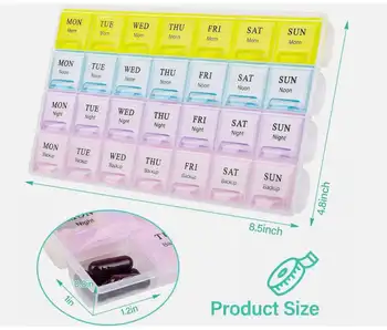NOVINKA Vysoce kvalitní 1 ks 4 řady 28 čtverců Domácí použití Krabička na pilulky Přenosná cestovní pouzdra Organizér na pilulky Úložný prostor Tablety Vitamín 6 nejlepší prodej roztomilá krabička na léky - №5