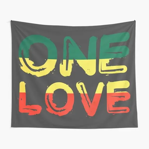 One Love Reggae Peace Weed Rasta Chill S  Tapestry Decor Towel Bedroom Yoga Printed Home Hanging Room Colored Beautiful Mat