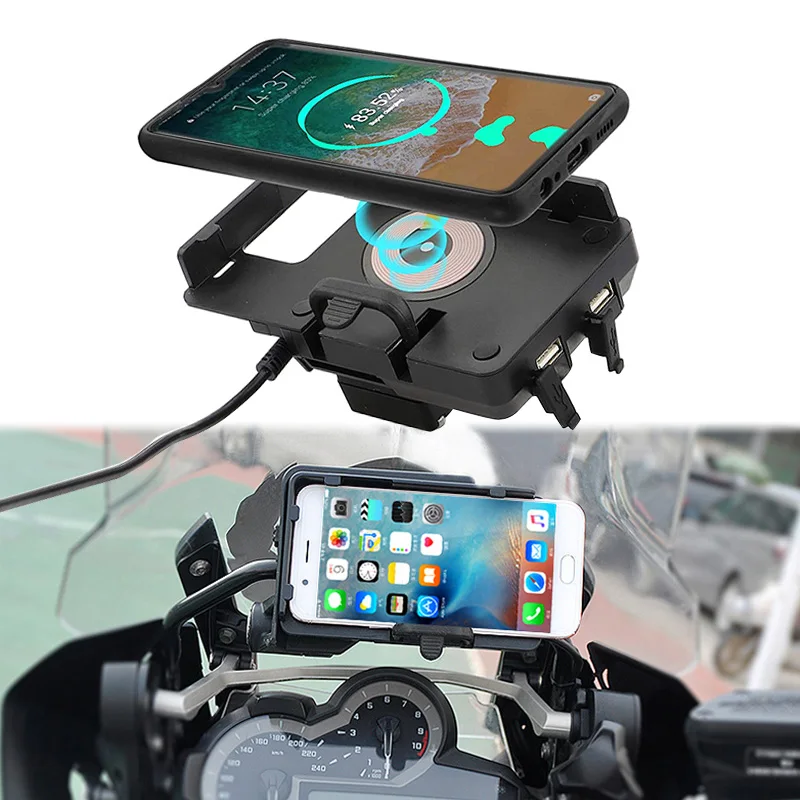 

For BMW R1200GS R1250GS F700GS F650GS F800GS F750GS F850GS Wireless Charger Fast Charge Mobile Phone Navigation Bracket 12mm