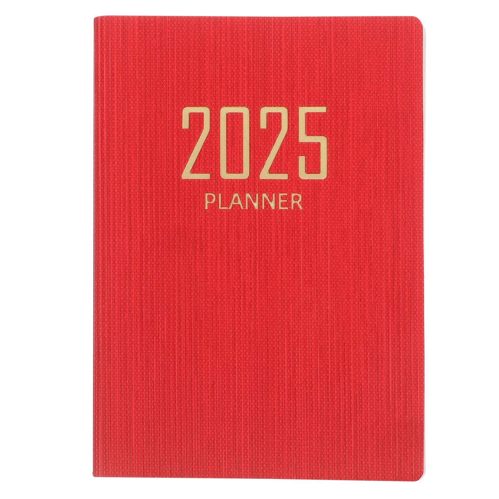 

2025 Appointment Book Weekly Planner Red Cover Daily Hourly to-Do-List Notebook Office Teacher Planning Calendar